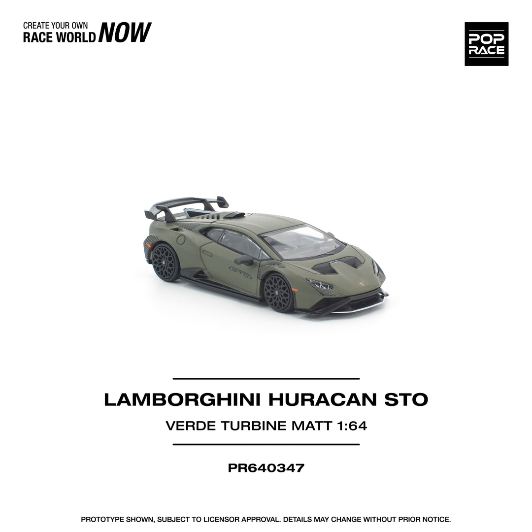 [Preorder] POPRACE 1:64 LAMBORGHINI HURACAN STO VERDE TURBINE MATT PR640347