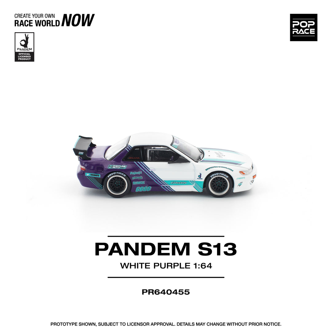 [Preorder] POPRACE 1:64 PANDEM S13 WHITE PURPLE PR640455