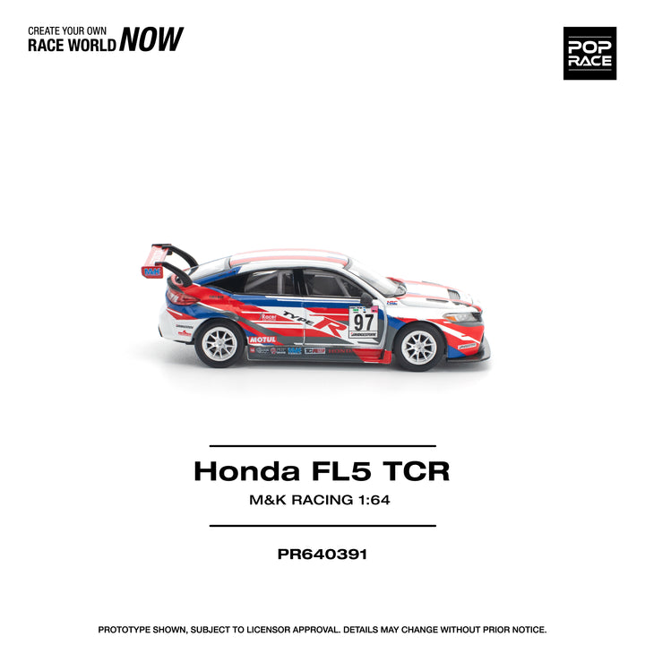 [Preorder] POPRACE 1:64 Honda Civic Type-R (FL5) TCR - M&amp;K Racing PR640391