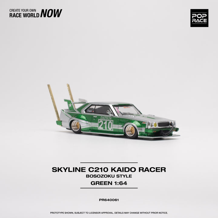 [Preorder] POPRACE 1:64 Skyline C210 Kaido Racer (BOSOZOKU STYLE)