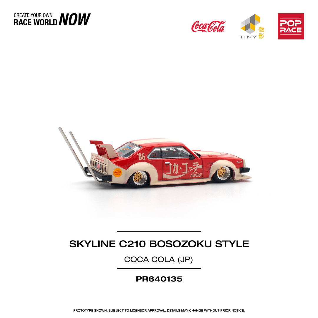 [Preorder] POPRACE 1:64 NISSAN SKYLINE C210 KAIDO RACER (BOSOZOKU STYLE) - COCA COLA JP