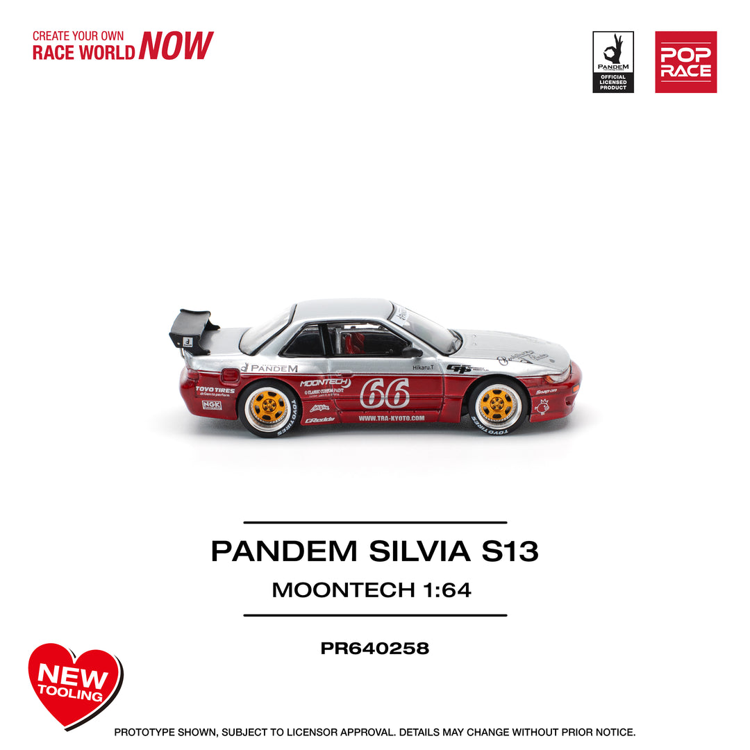 [Preorder] POPRACE 1:64 Panden Silvia S13 - Moontech Red PR640258