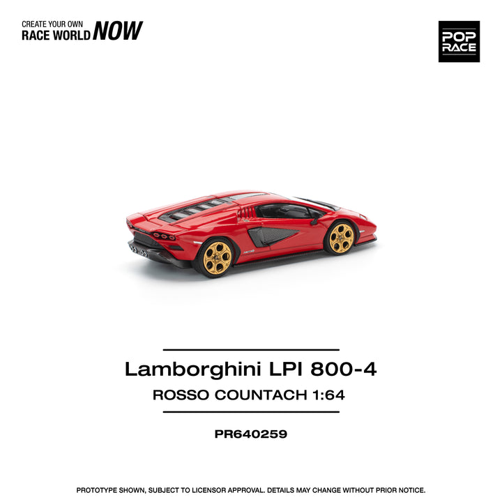 [Preorder] POPRACE 1:64 Lamborghini Countach LPI:800 - Rosso PR640259