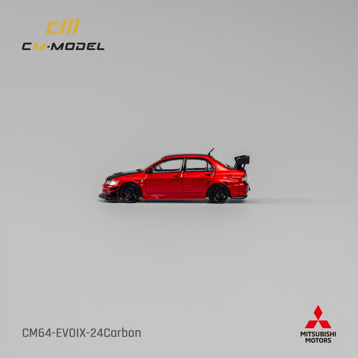 [Preorder] CM Model 1:64 Mitsubishi Lancer EvoIX Metallic Red with Carbon Hood