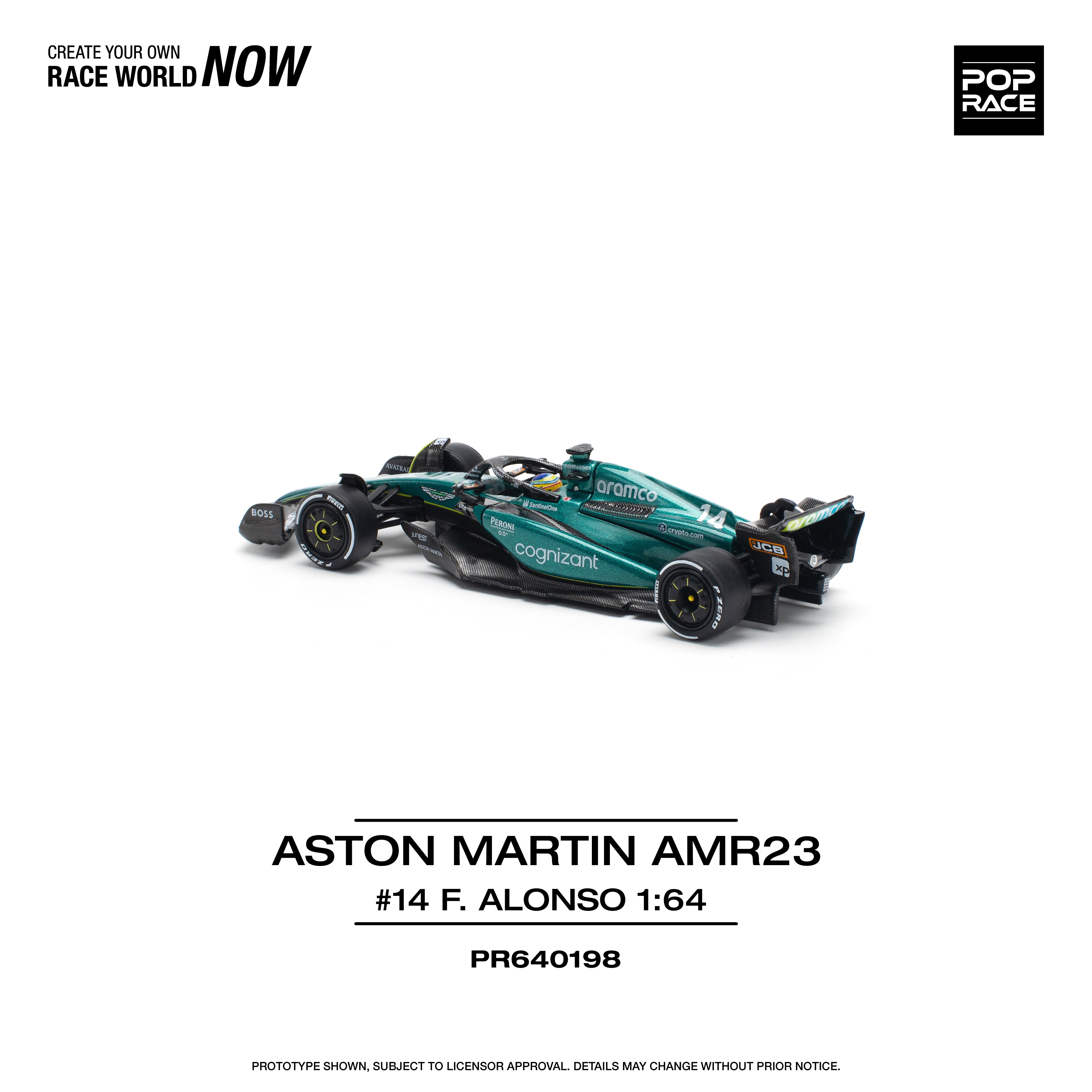Preorder] POPRACE 1:64 ASTON MARTIN AMR23 F1 - #14 F. ALONSO