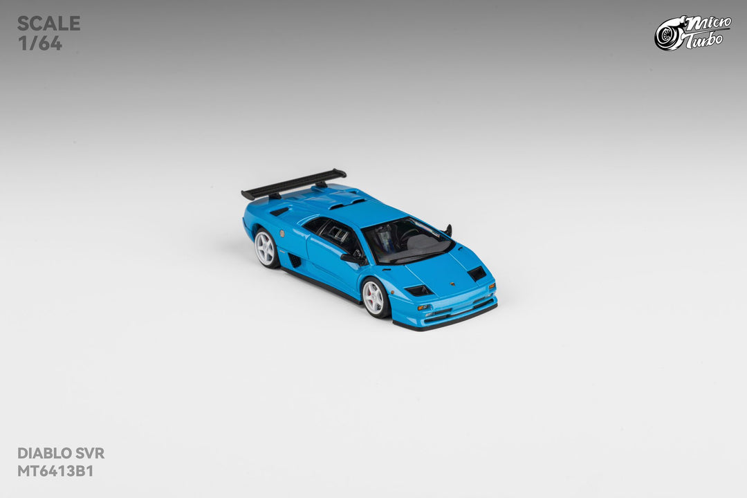 [Preorder] Microturbo 1:64 Lamborghini Custom Diablo SVR - Metallic Blue MT6413B1