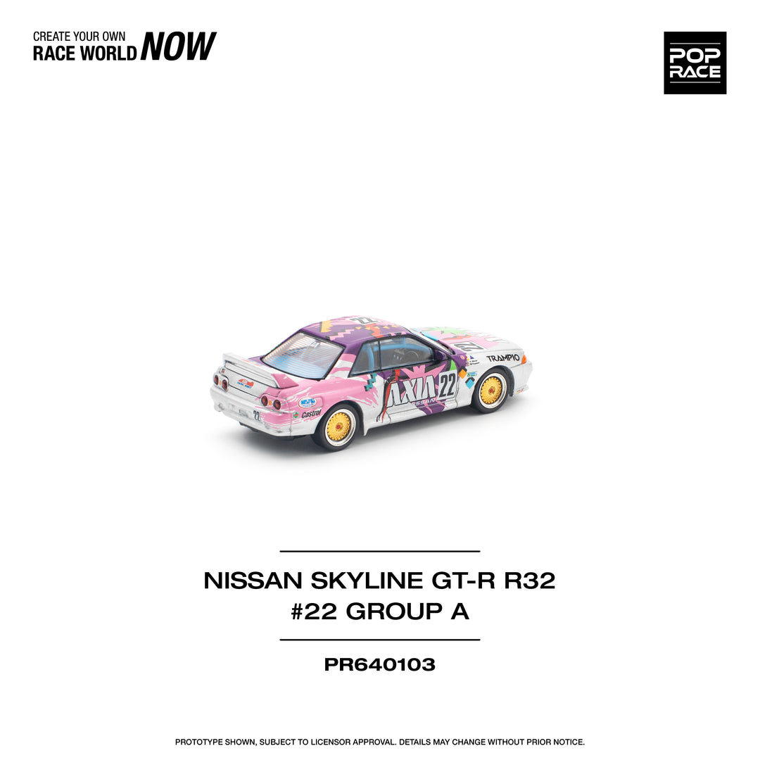 [Preorder] POPRACE 1:64 NISSAN SKYLINE GT-R R32 #22 AXIA GROUP A