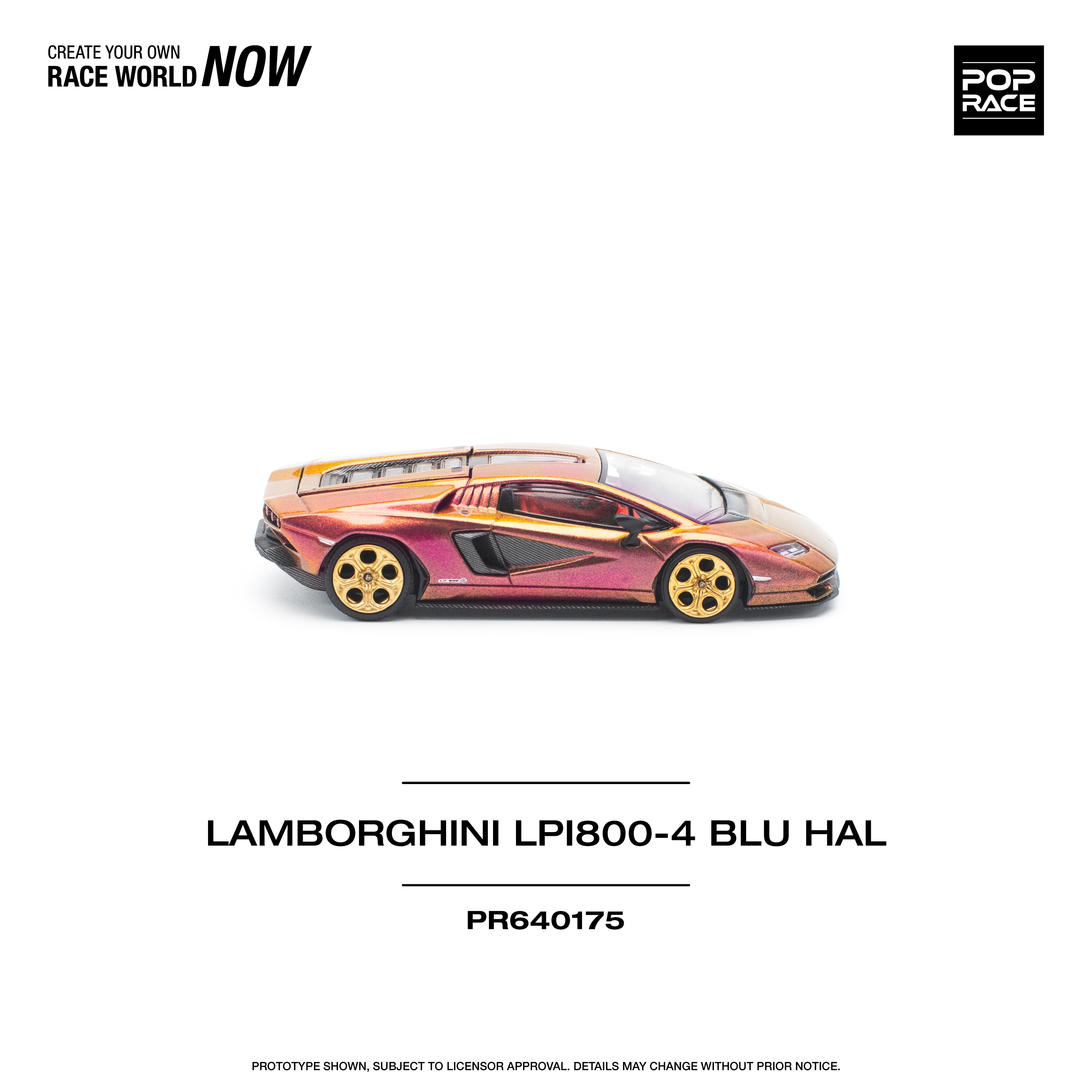 POPRACE 1:64 LAMBORGHINI COUNTACH LP 800-4 - BLU HAL PR640175
