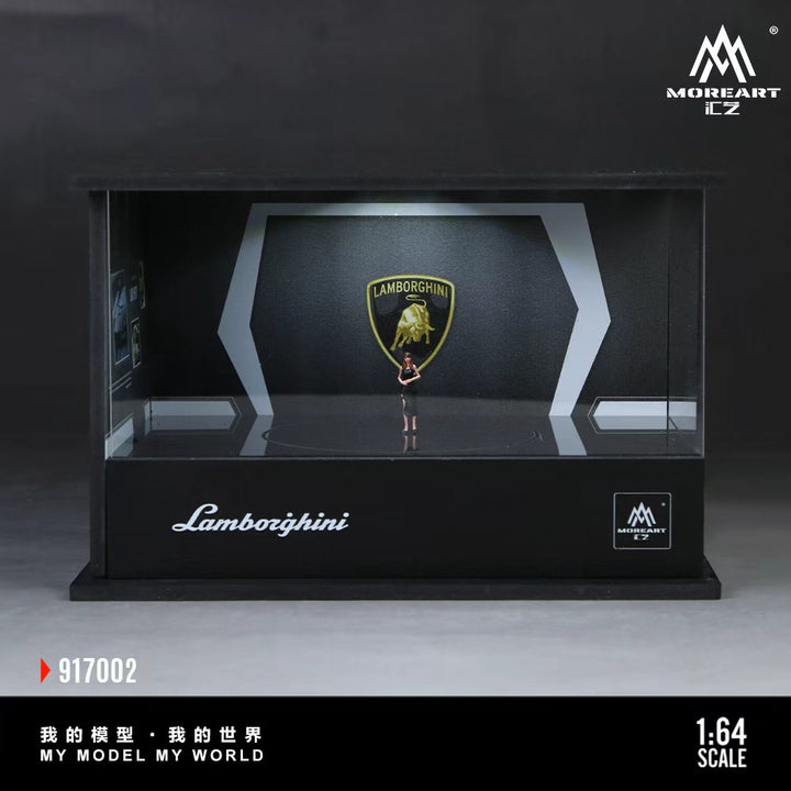 [Preorder] MoreArt 1:64 Lamborghini and Porsche Turntable Showroom (2 Versions) MO917001/MO917002