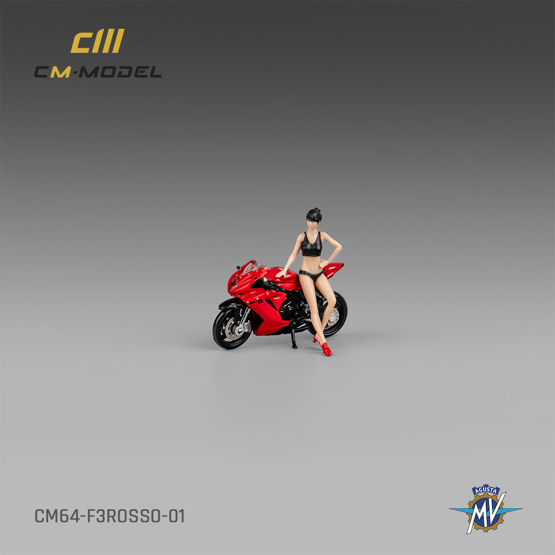 [Preorder] CM Model 1:64 MV Agusta F3 Rosso Red With Showgirl