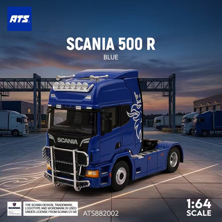 [Preorder] ATS Model 1:64 SCANIA 500 R Blue ATS882002