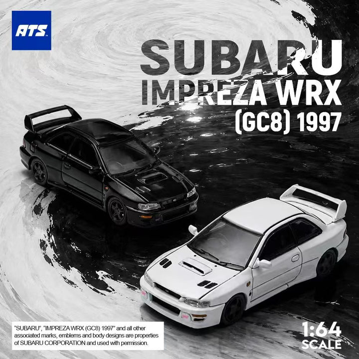 [Preorder] ATS Model 1:64 Subaru IMPREZA WRX (GC8) 1997 White/Black ATS882901/ ATS882902