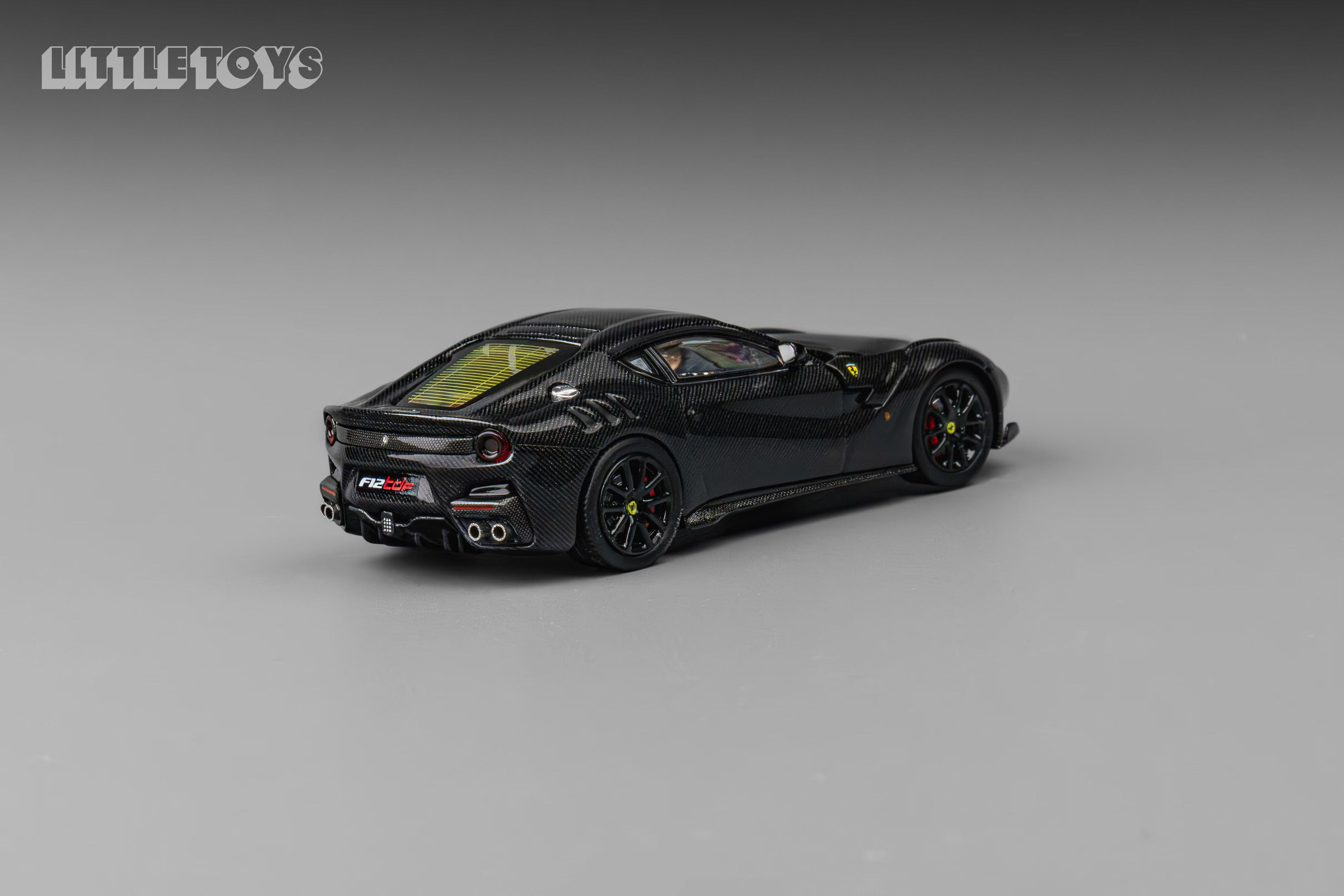 Little Toys 1:64 Ferrari F12 TDF Carbon Black – Horizon Diecast