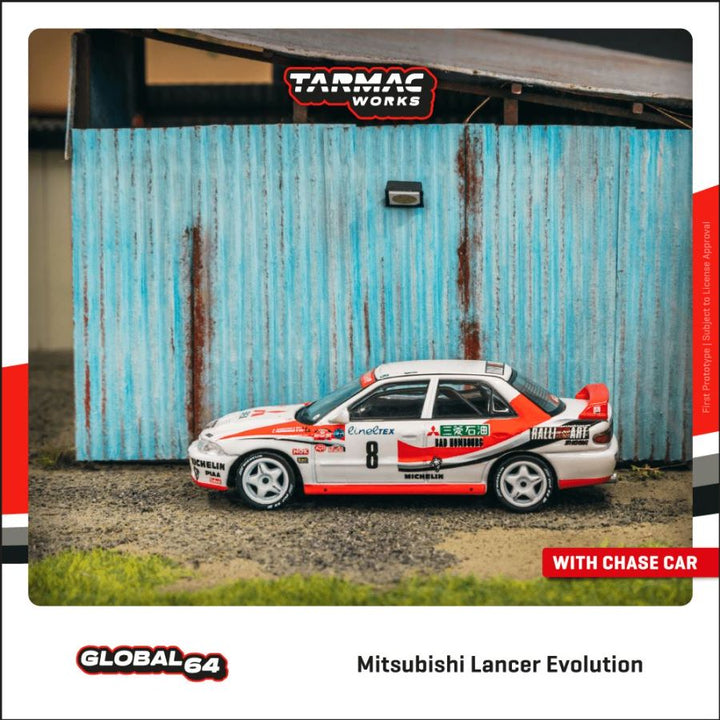 [Preorder] Tarmac Works 1:64 Mitsubishi Lancer Evolution Rallye Monte-Carlo T64G-048-93MCR08