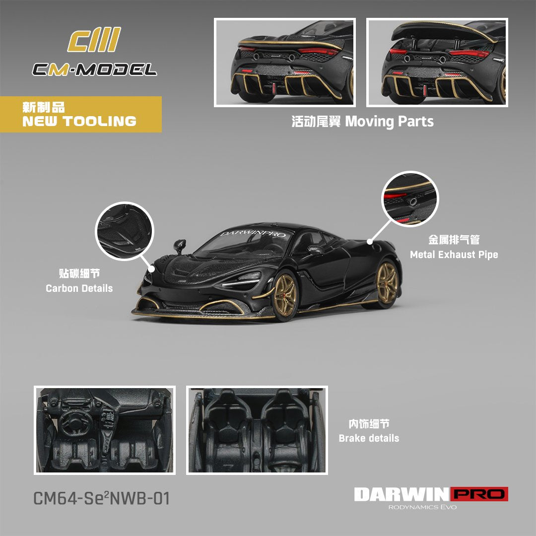 [Preorder] CM Model 1:64 DarwinPRO 720SE²NWB Matt Black CM64-Se²NWB-01