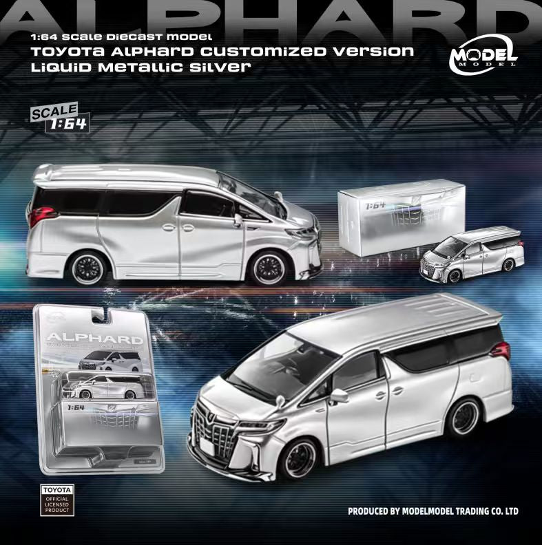 [Preorder] Model Model 1:64 Toyota Alphard Liquid Metallic Silver MM64-Alphard-004