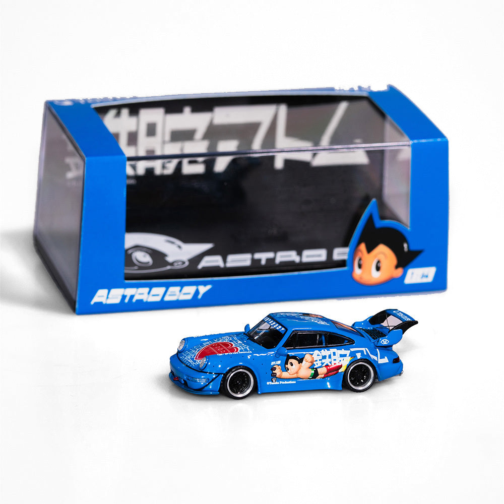DPLS x Toyqube 1:64 Astro Boy Porsche RWB Diecast Blue
