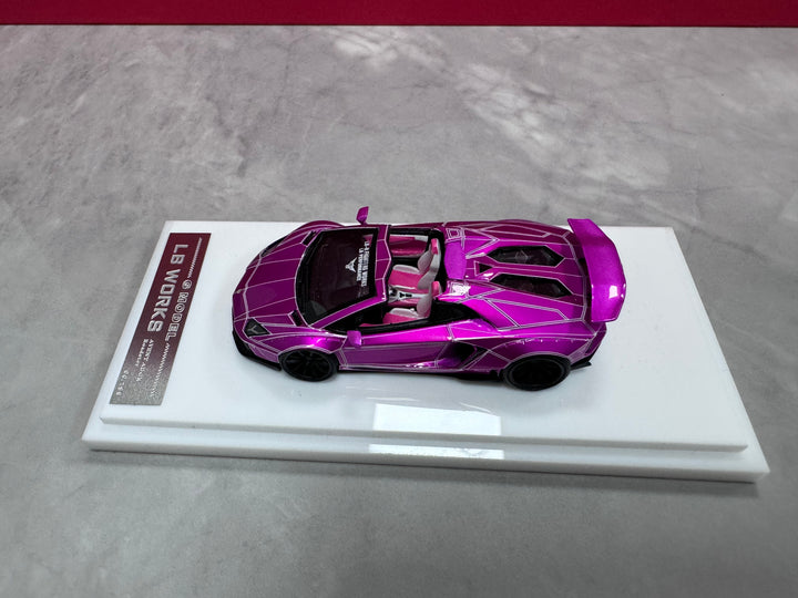 G Model 1:64 LB WORKS Lamborghini Aventador Roadster (6 Colours)