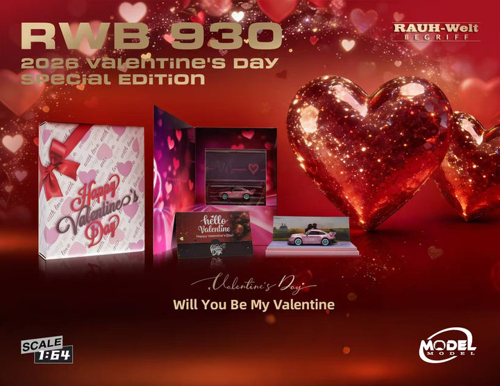[Preorder] Model Model 1:64 Porsche RWB930 Valentine's Day Limited Edition 2025