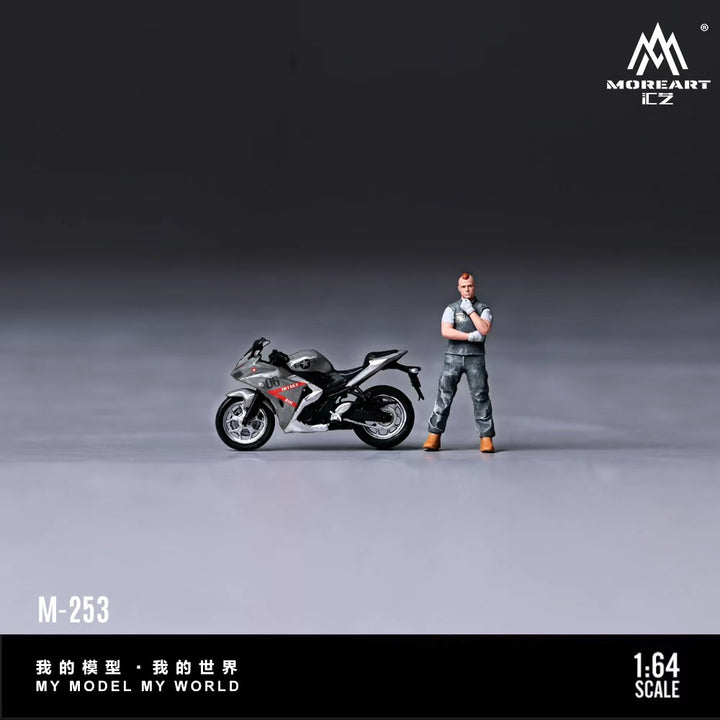 [Preorder] MoreArt 1:64 Air Force Grey Motorcycle Figure Set MO222253