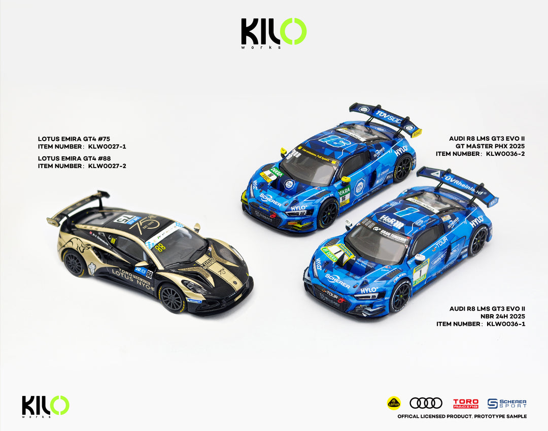 [Preorder] KILO works 1:64 LOTUS EMIRA GT4 LOTUS TEAM TORO (2 Versions) KLWO027-1/KLWO027-2