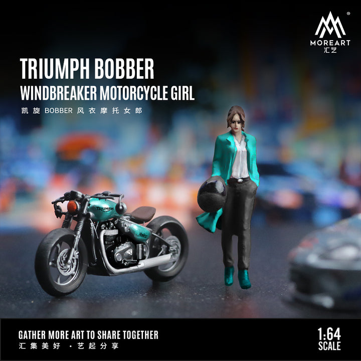 [Preorder] MoreArt 1:64 TRIUMPH BOBBER WINDBREAKER MOTORCYCLE GIRL