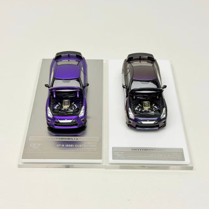 MOTORHELIX 1:64 Nissan GT-R (R35) 2021 Midnight Purple M63531DZ-YJ