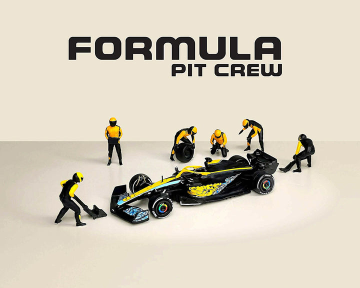 American Diorama 1:64 Formula Pit Crew Figures - Team Orange AD-2441MJ