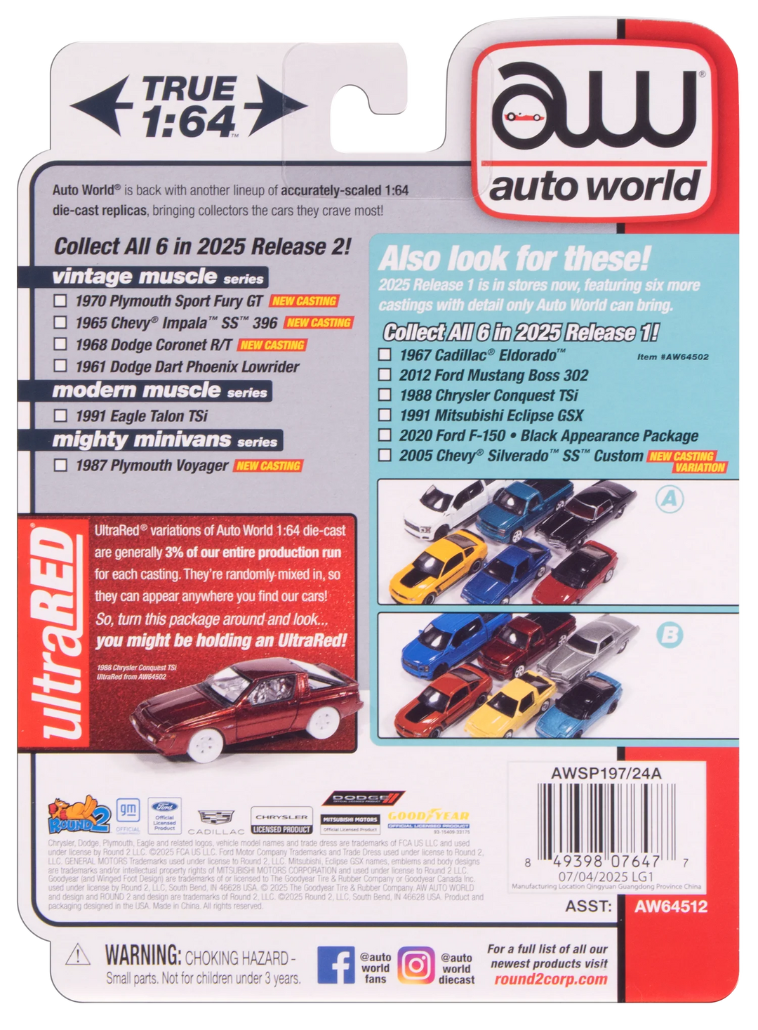 Auto World 1:64 2025 Premium Release 2 Assortment Version A AW64512-48A