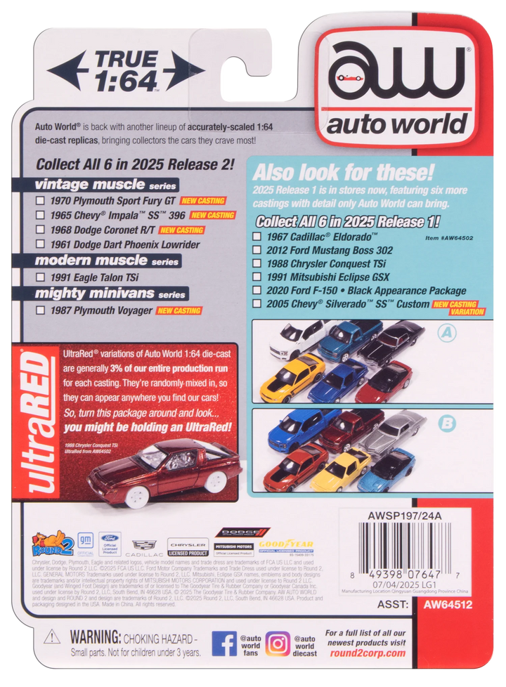 Auto World 1:64 2025 Premium Release 2 Assortment Version A AW64512-48A