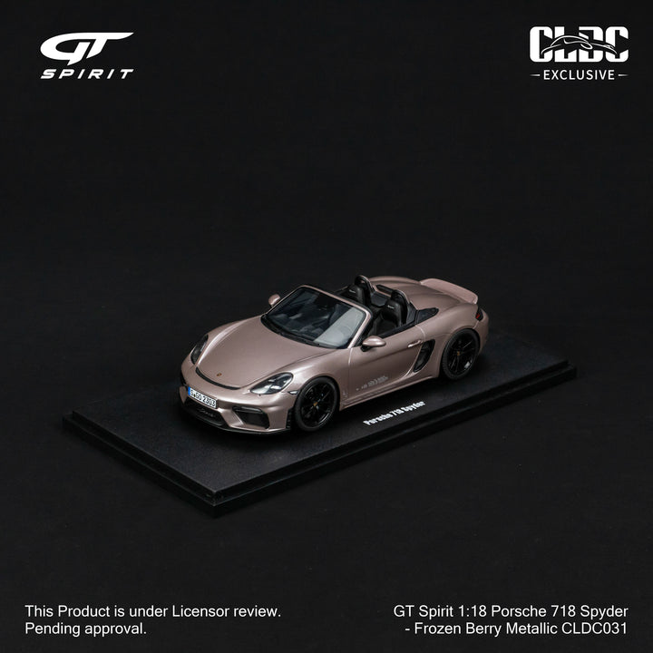 GT Spirit 1:18 Porsche 718 Spyder - Frozen Berry Metallic CLDC Exclusive CLDC031