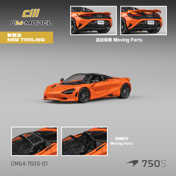 [Preorder] CM Model 1:64 Mclaren 750S Spider Ember Orange CM64-750S-01
