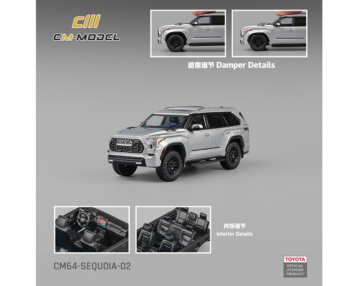 CM Model 1:64 Toyota Sequoia Silver - CM64-SEQUOIA-02