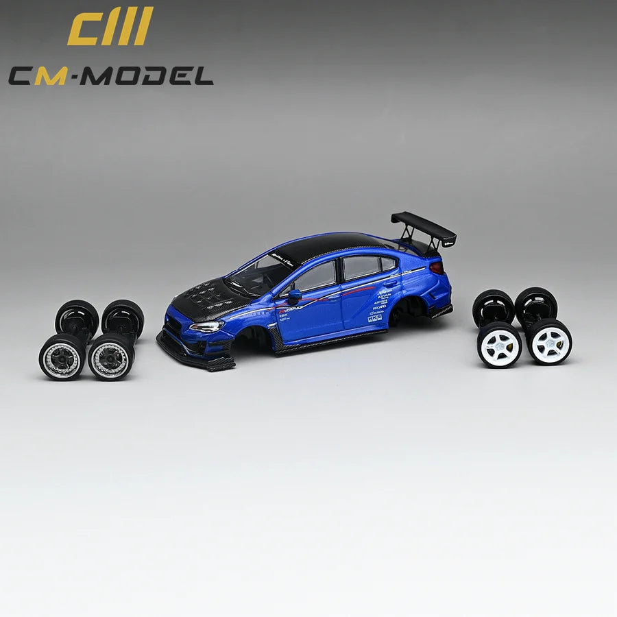 CM Model 1:64 Subaru VAB WRX STI Varis Widebody blue