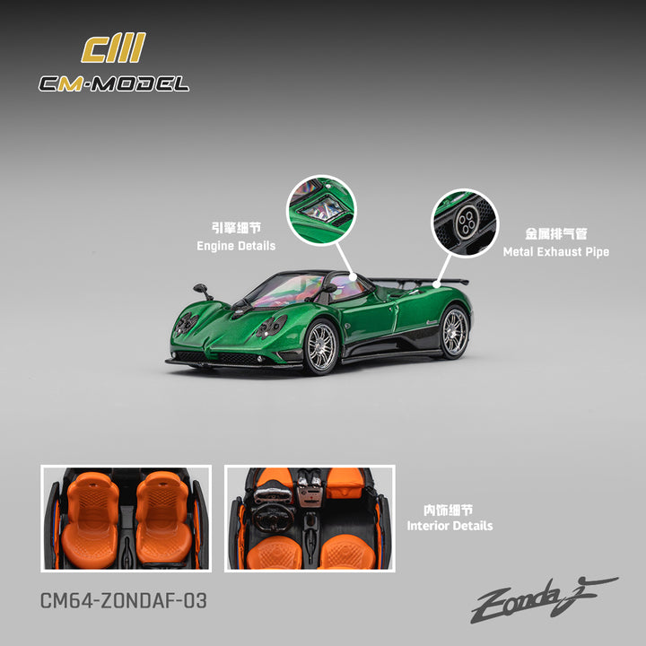 [Preorder] CM Model 1:64 Pagani Zonda F Metallic Emerald Green CM64-ZondaF-03