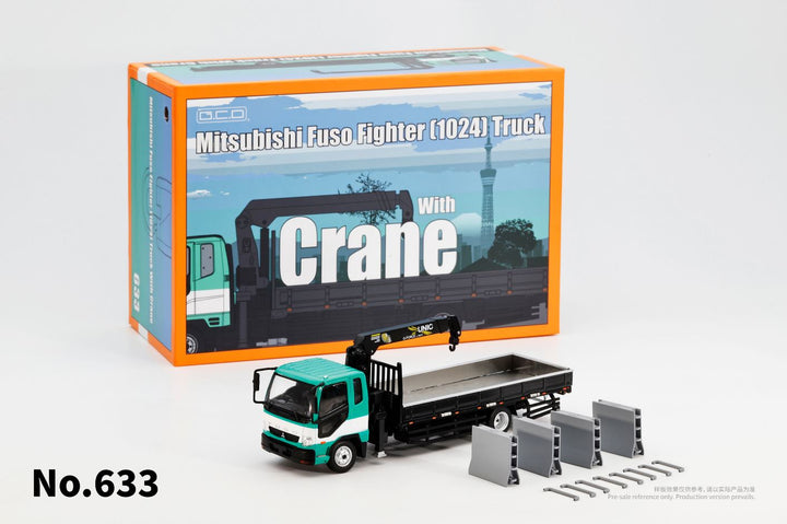 [Preorder] GCD 1:64 Mitsubishi Fuso Fighter(1024) Truck With Crane KS-082-633