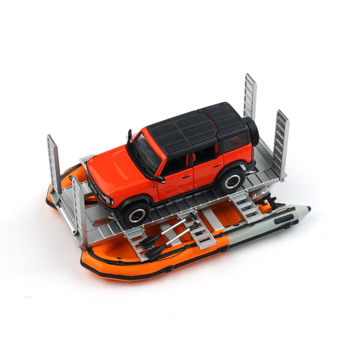 [Preorder] XCARTOYS 1:64 Ford Bronco Gen6 - Orange with all terrain crossing gear set X32-02