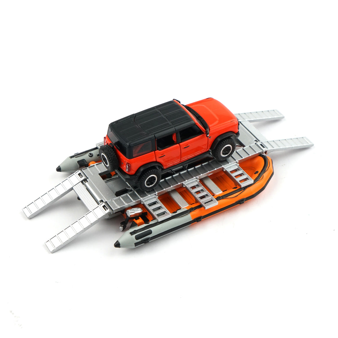 [Preorder] XCARTOYS 1:64 Ford Bronco Gen6 - Orange with all terrain crossing gear set X32-02
