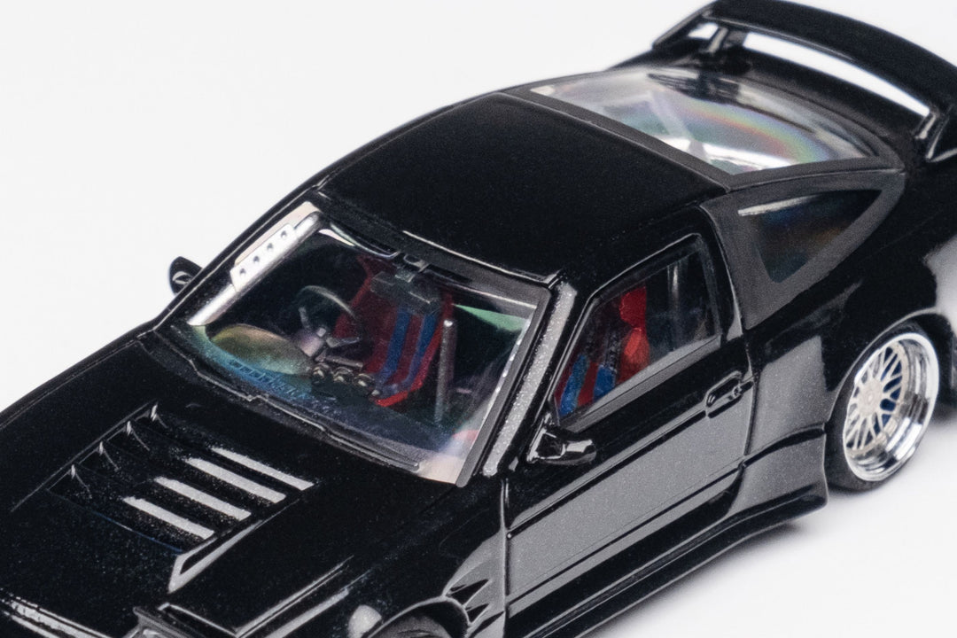 MicroTurbo 1:64 Custom 180SX Type X - Metallic Black – Horizon Diecast