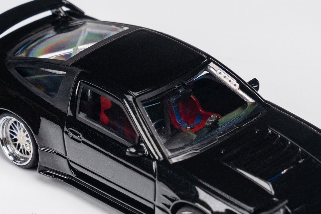 MicroTurbo 1:64 Custom 180SX Type X - Metallic Black – Horizon Diecast