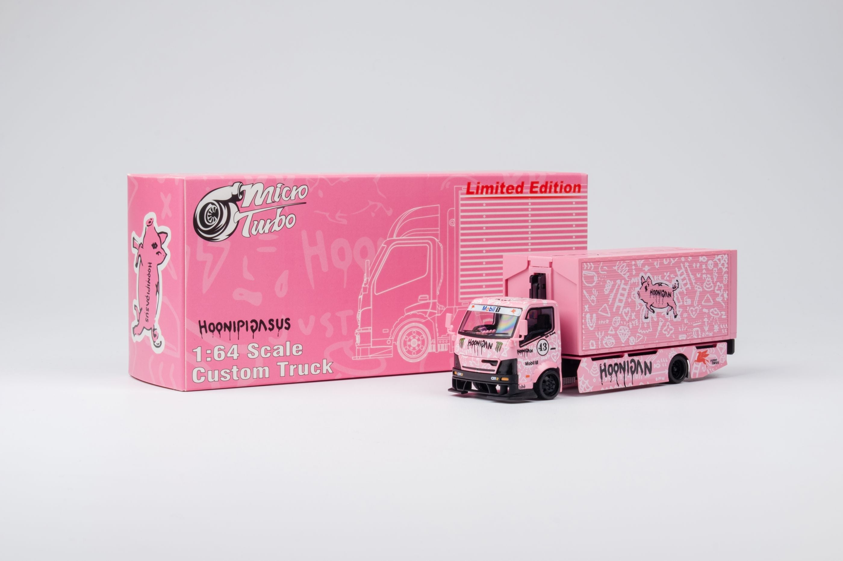 Microturbo 1:64 Custom Gull Wing Truck - Pink – Horizon Diecast