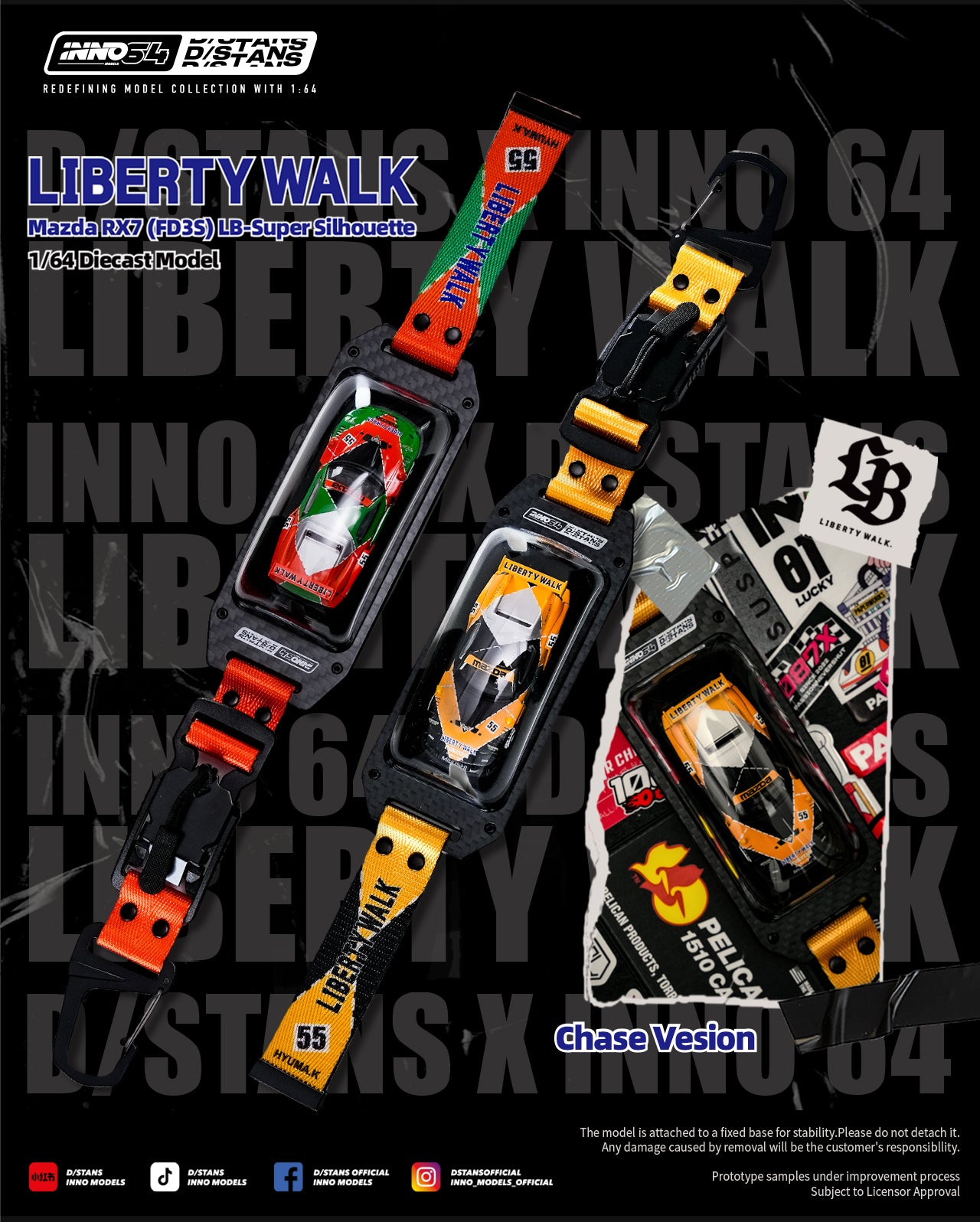 LBWKxD/STANS×INNO FD3S チェイスのチャンス 新品未使用 Preorder] Inno64 X DSTANDS 1:64 LB-SUPER SILHOUETTE FD3S (Chase