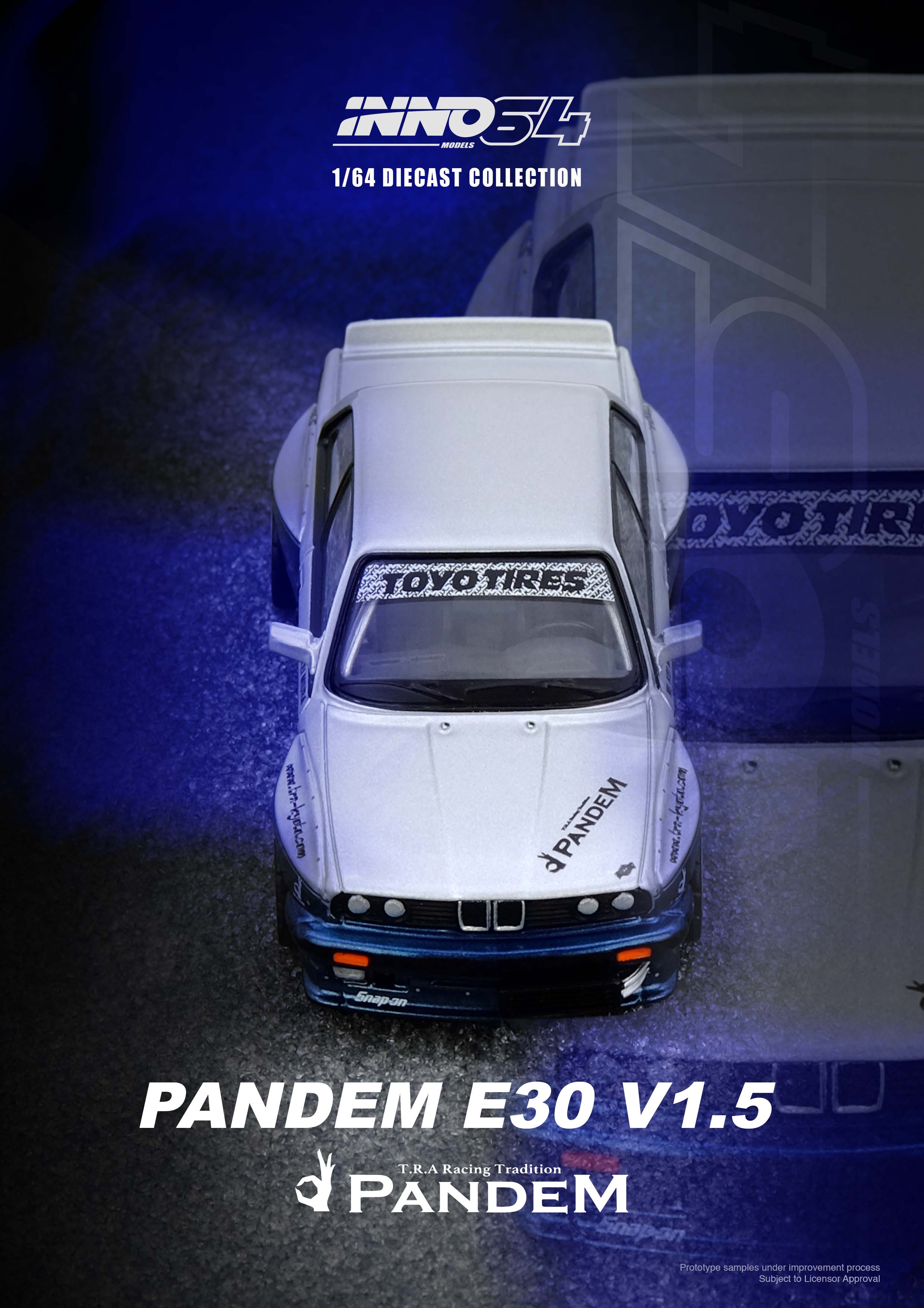Preorder] Inno64 1:64 BMW PANDEM E30 M3 Silver/Blue IN64-E30P