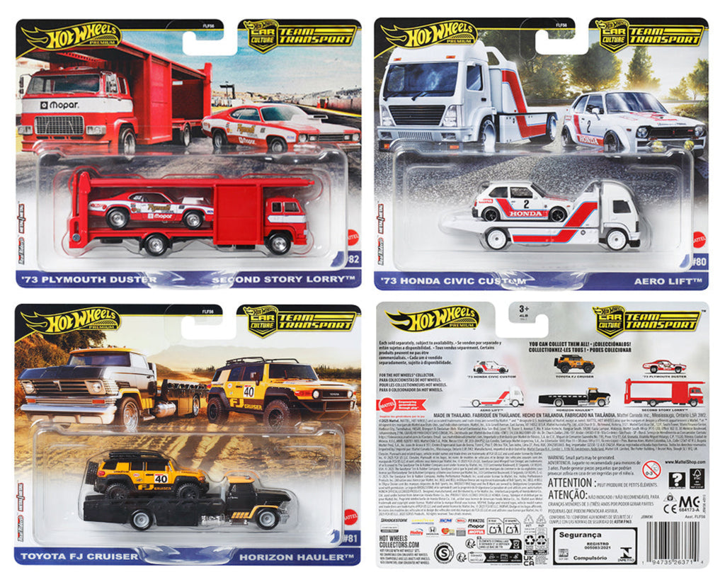 Hot Wheels 1:64 Team Transport 2025 G Case Assortment SET OF 3