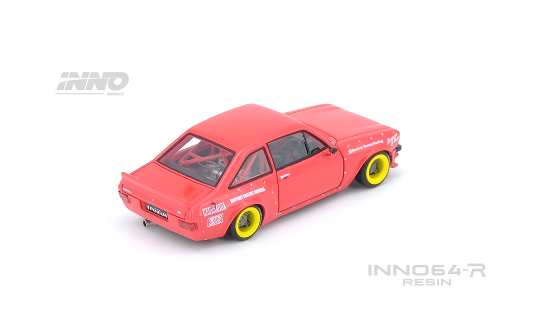 [Preorder] Inno64 1:64 FORD ESCORT MK2 PANDEM "EMOTION" RETRO HAVOC Red IN64R-MK2P-RED