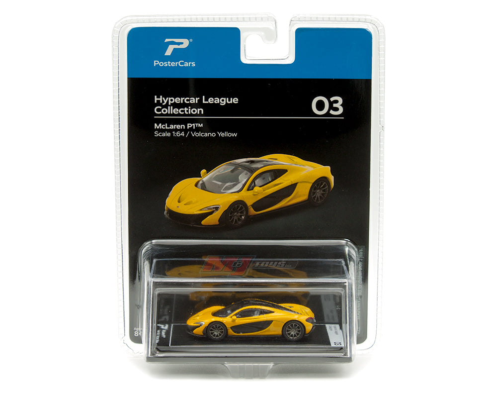 PosterCars 1:64 McLaren P1 – Volcano Yellow