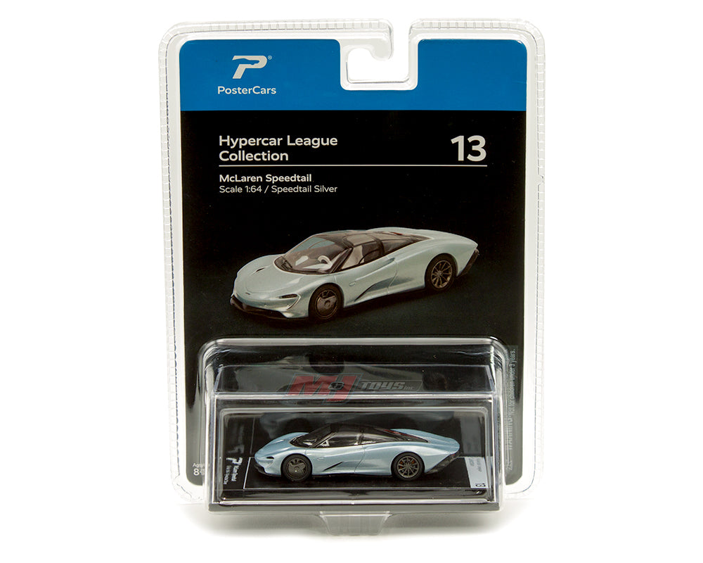 PosterCars 1:64 McLaren Speedtail – Silver