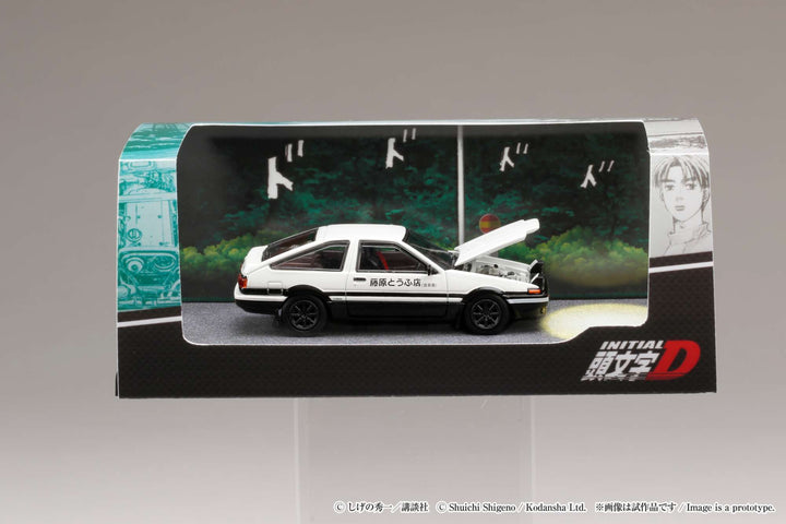 [Preorder] Hobby Japan 1:64 Toyota SPRINTER TRUENO GT APEX (AE86) / INITIAL D Engine Mounted Model with Wataru Akiyama