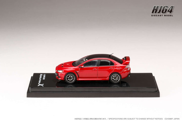 [Preorder] Hobby Japan 1:64 MITSUBISHI LANCER EVOLUTION Ⅹ FINAL EDITION WITH ENGINE DISPLAY MODEL (4 Colors)