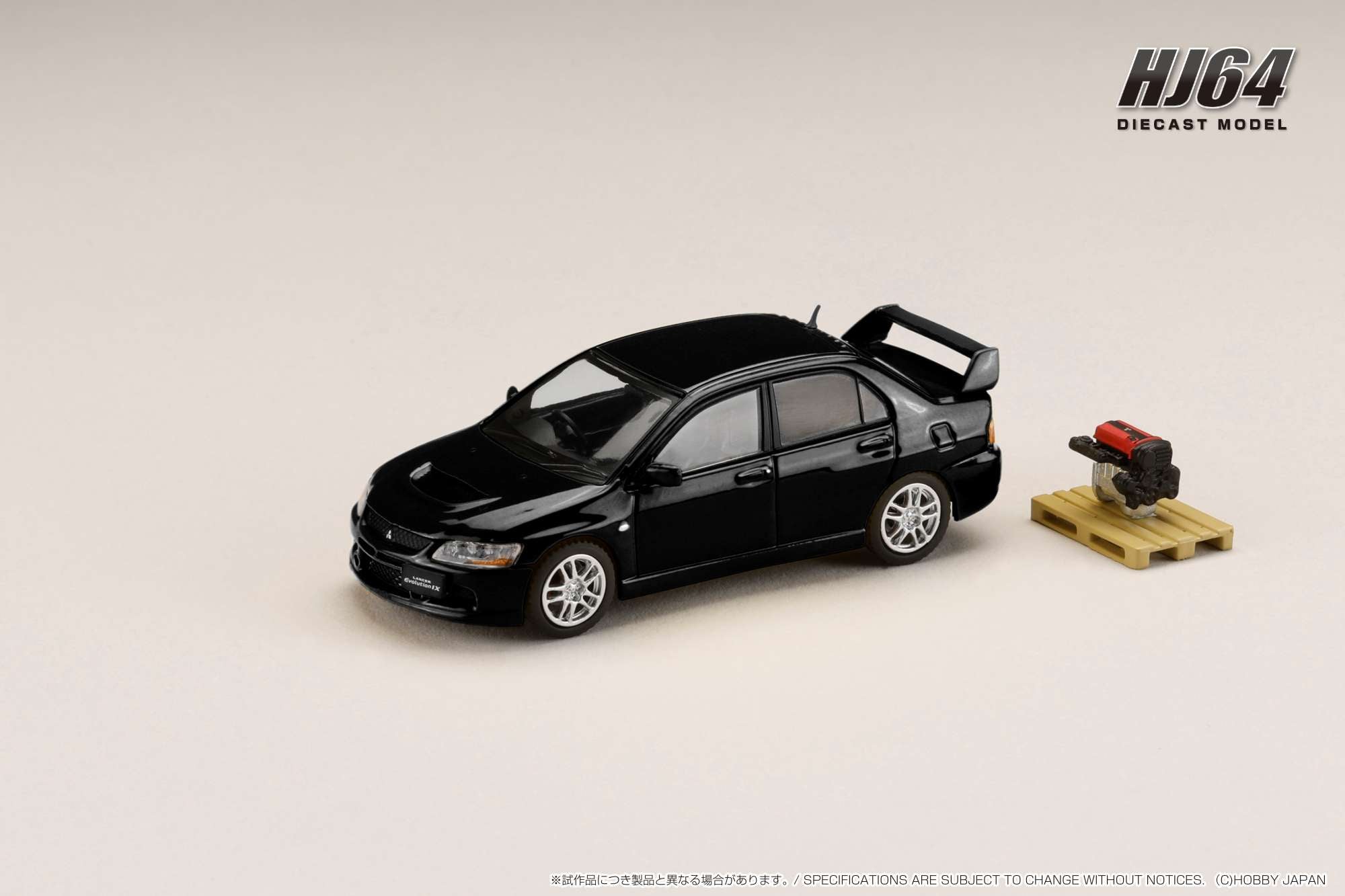 Hobby Japan 1:64 MITSUBISHI LANCER EVOLUTION 9 GSR with Engine